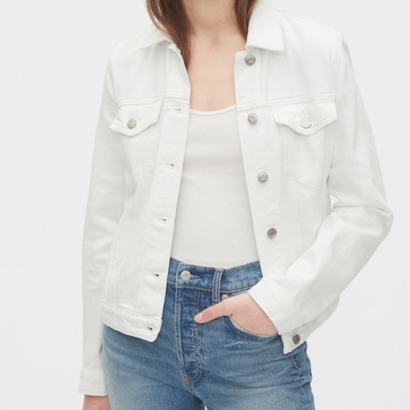 macys white jean jacket